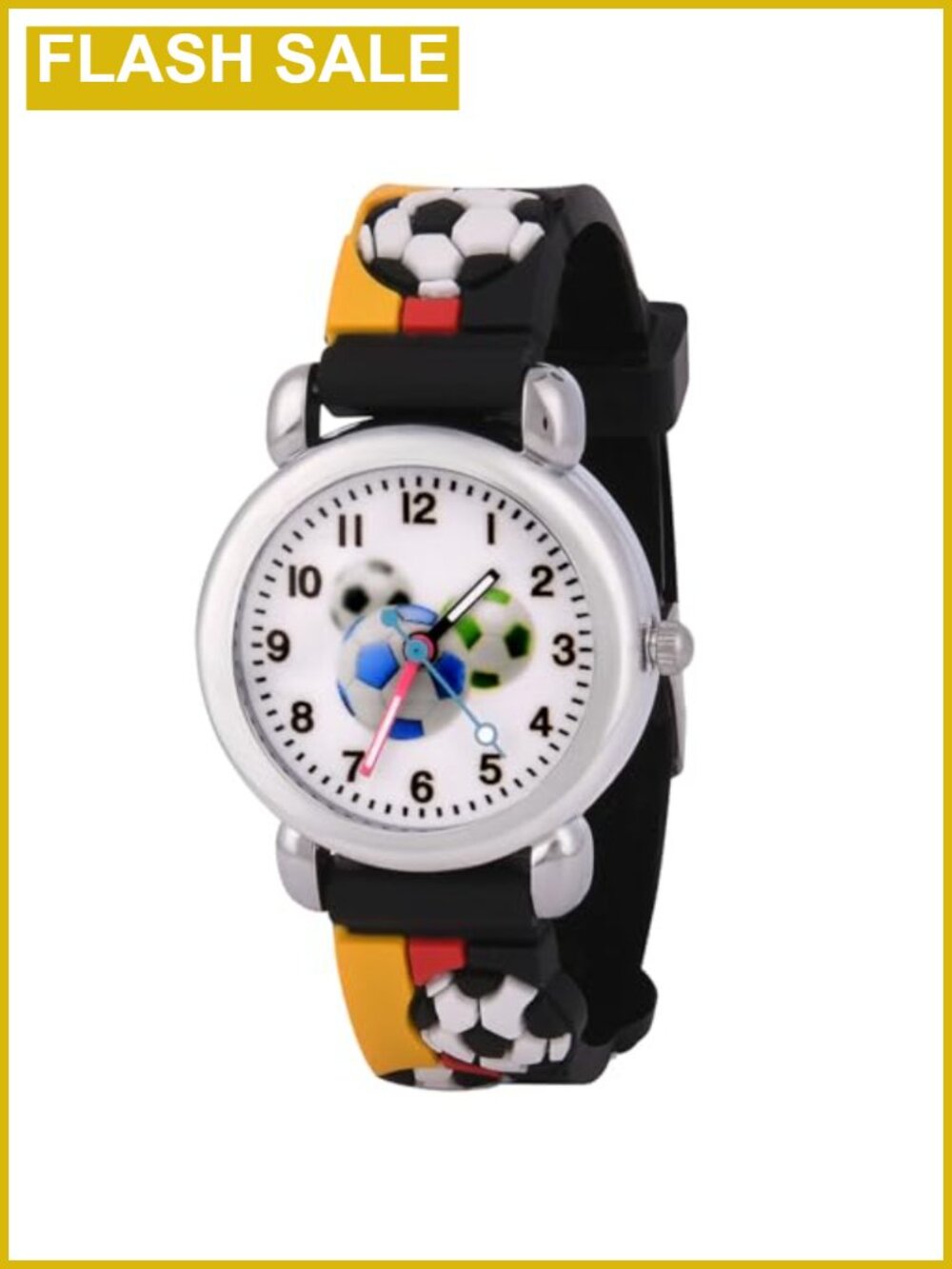 Kids Analog Quartz Watch 3D Cartoon Silicone Band Water Resistant